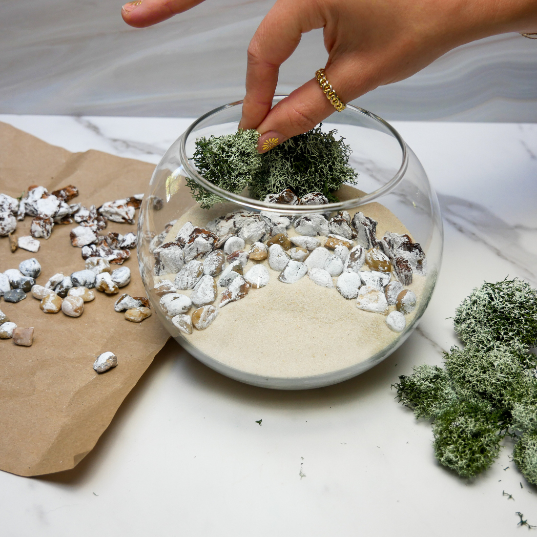 Winter Wonderland Resin Terrarium Kit