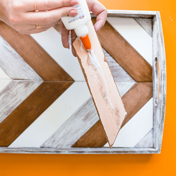 Chevron Wood Tray Kit