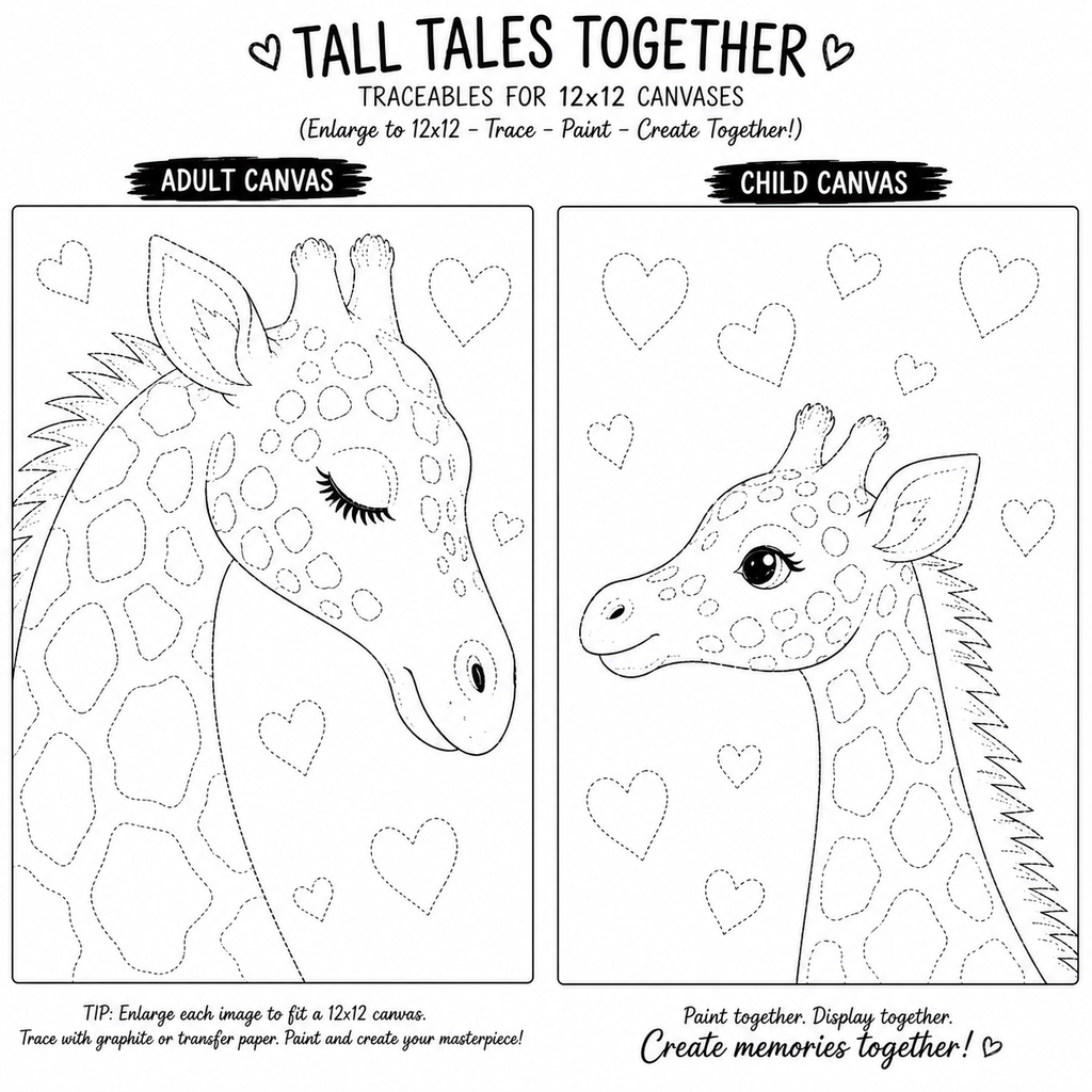 🦒 Tall Tales Together | Adult + Child Canvas Experience