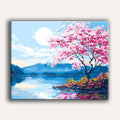 Moonlit Sakura Lake - Paint By Numbers Kit