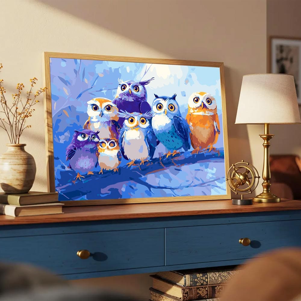 Parliament of Owls - Paint By Numbers Kit