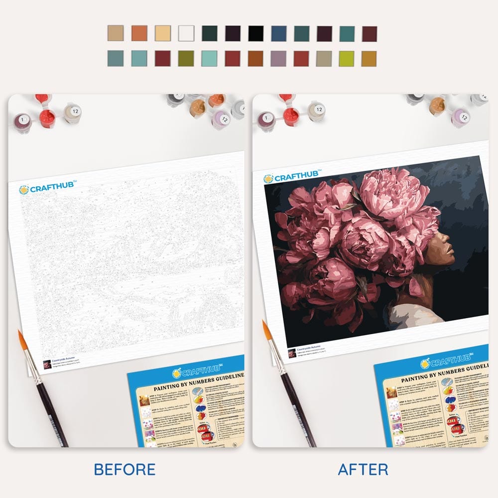 Pink Peonies - Paint By Numbers Kit