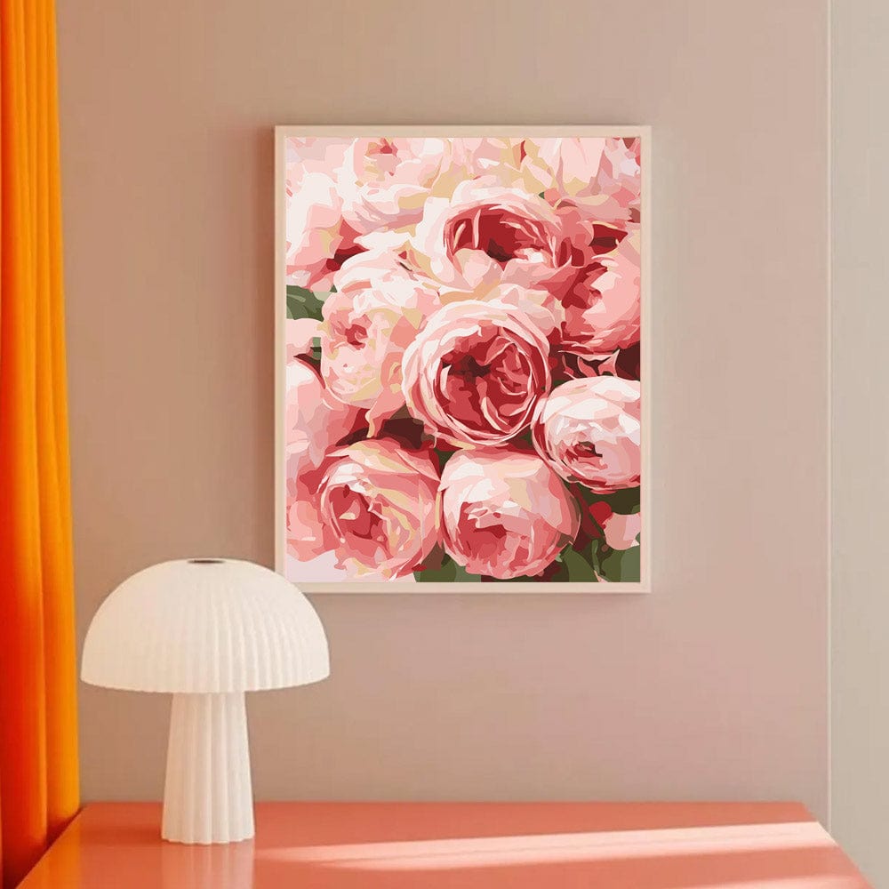 Pink Roses  - Paint By Numbers Kit