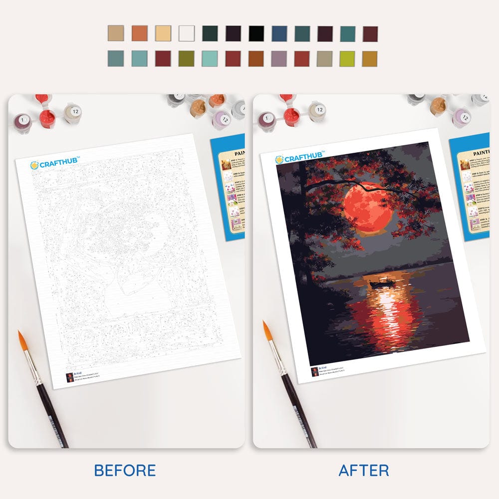 Red Moon - Paint By Numbers Kit