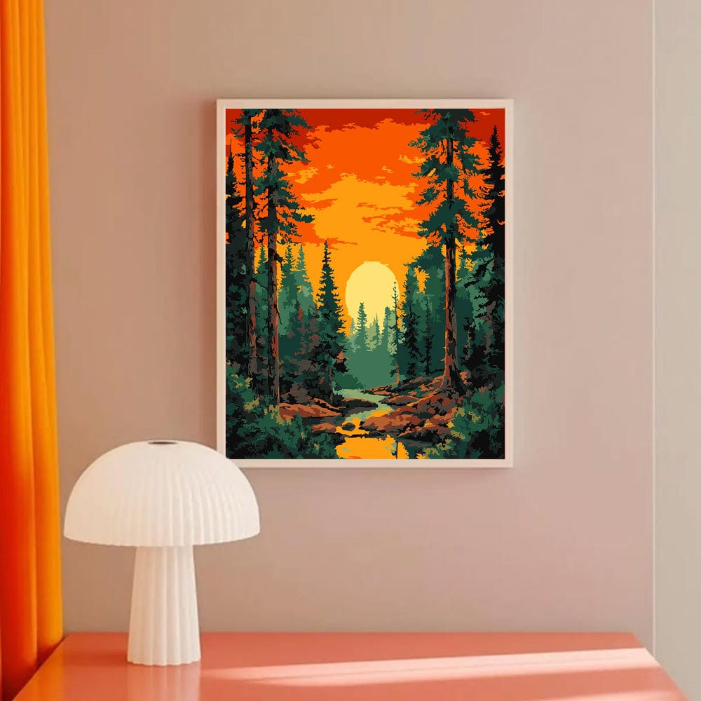 Sunset in Valley - Paint By Numbers Kit