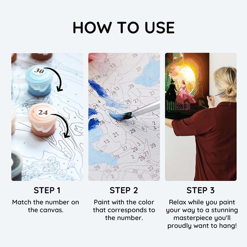 Wicked: Journey to the Emerald City - Paint By Numbers Kit