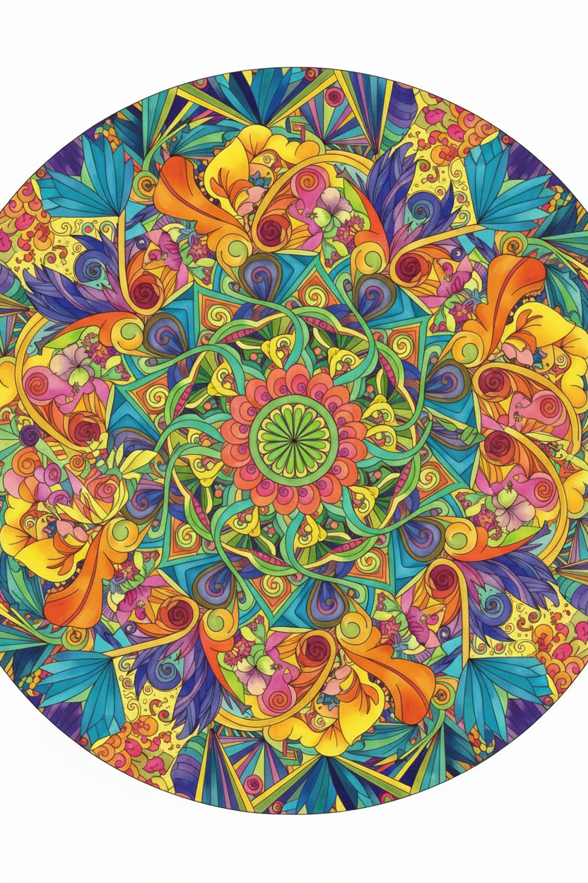 Caribbean Mandala - Colored