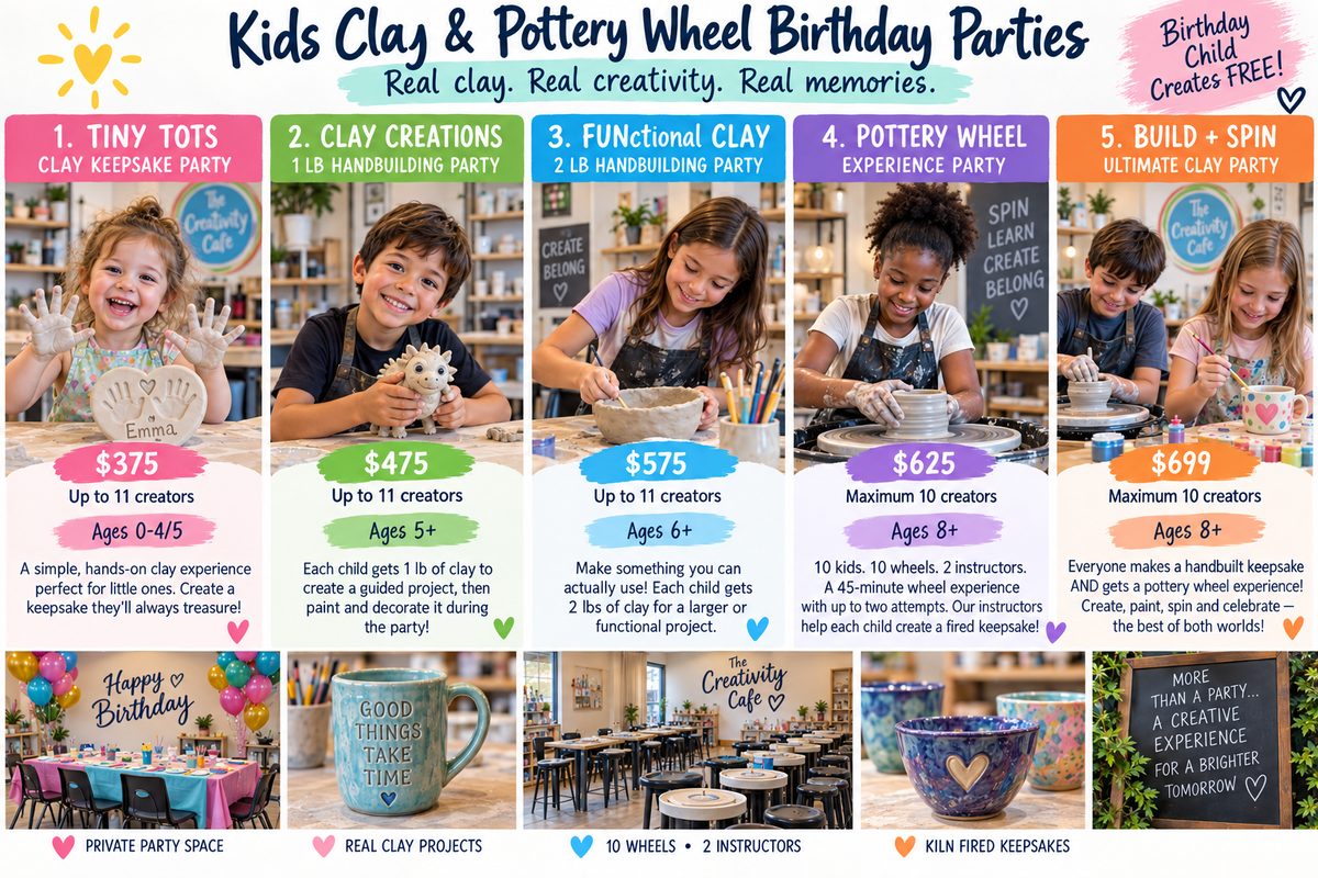 Kids Clay & Pottery Wheel Party Packages