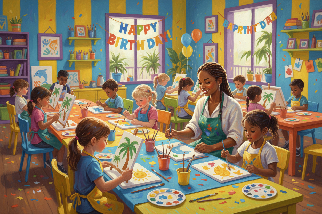 Kids Birthday Painting Party