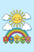 Sunshine & Rainbow - Colored