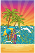 Tropical Beach - Colored